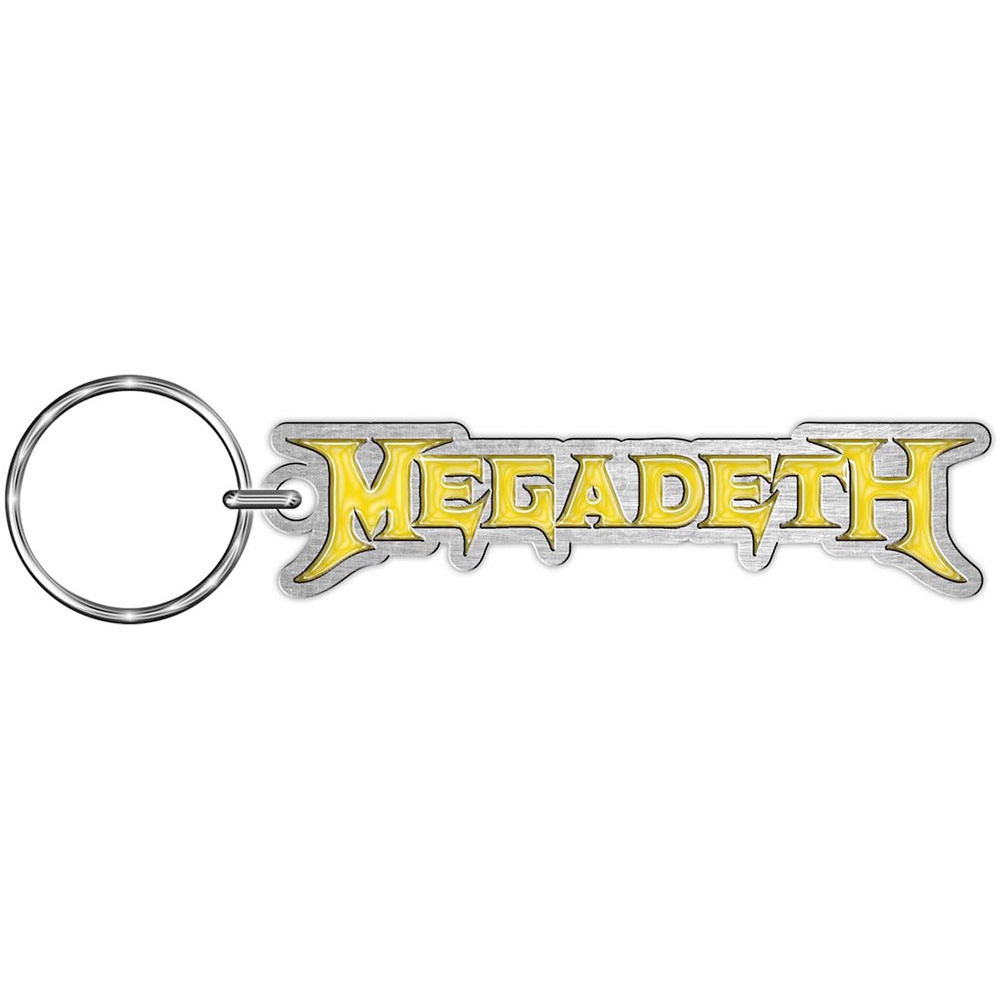Megadeth - Logo Sleutelhanger - Zilverkleurig/Geel